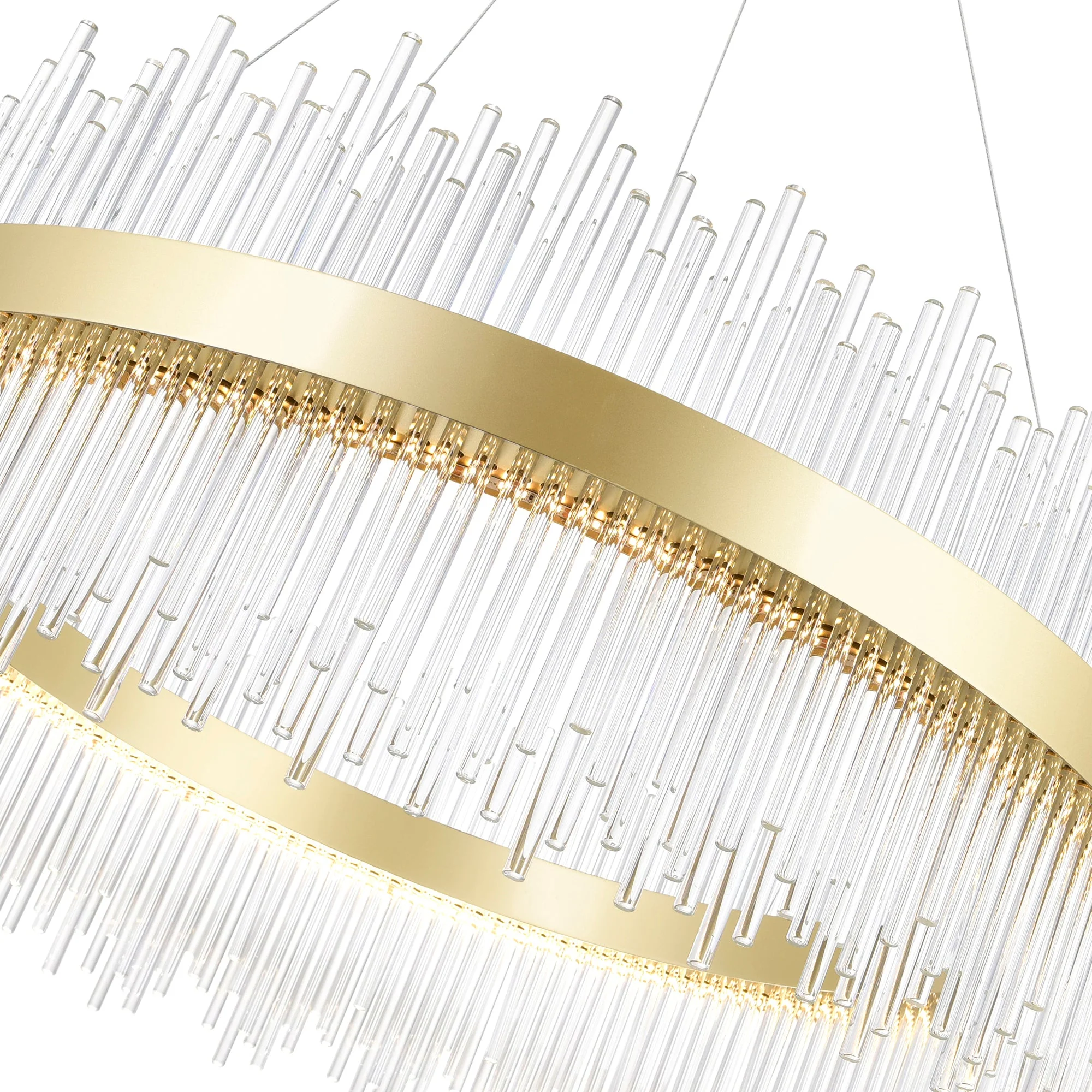 CWI Lighting Genevieve Integrated LED 24" Chandelier - Medallion Gold - Image 3